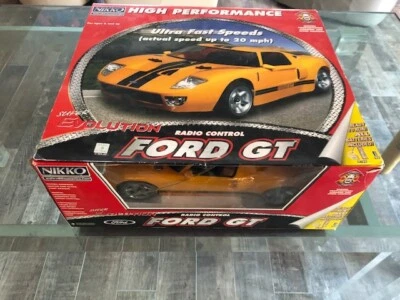 Vintage NIKKO Ford GT R/C CAR 1/10 Scale Yellow And Black Remote Control Car - Image 1 of 4