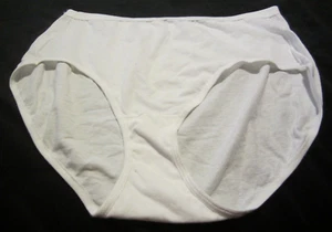 JUST MY SIZE White Full Brief Cotton Panty Size 10 - Picture 1 of 8