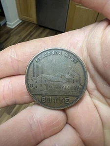 Anaconda Mine Butte Montana 1896 Miners Tool Rare Token Piece - Picture 1 of 2