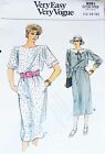 Vogue 9281 Optional Peter Pan Collar Elasic Waist Shoulder Pad Belt Dress 12-16