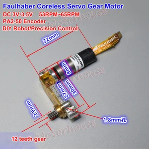 FAULHABER 8mm Mini Coreless Servo DC Motor Encoder Gear Motor DIY Robot Control - Picture 1 of 8