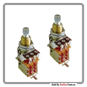 Bourns 250K Push Pull (DPDT) - kurze geteilte Welle Audio Taper - (Stck 2) - Bild 1 von 1