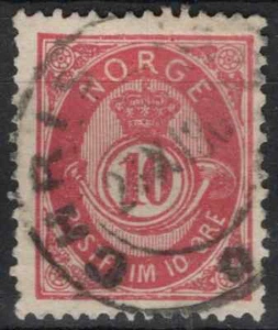 5471 Noruega 1886-93, NK 53 I. t 3, Posthorn, canc. Christiania 23 XI 86. - Imagen 1 de 1