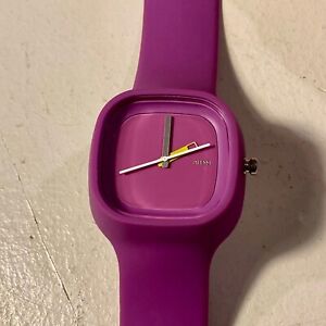 Alessi Unisex AL10015 Kaj Violet Purple Polyurethane Strap Watch