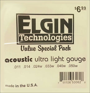 Elgin Ultra Light Guage Bronze Guitar Strings