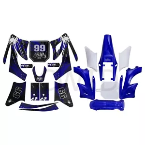 Blue Plastic Fender kit + Graphics For Apollo Orion 110cc 125cc Dirt Pit Bike - Picture 1 of 9