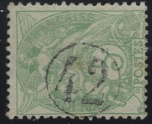 XX-04-3-5: Neujahr: 42 im Kreis auf Weiß auf Nr.111 - Bild 1 von 1