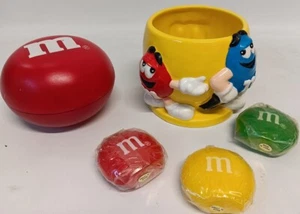 Vintage M&M Soap dish w/soaps.  Also red M&M covered dish. - Picture 1 of 3