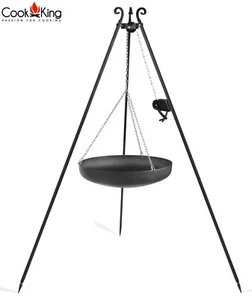 Trípode con Manivela H 180 CM Con Wok Ø 70CM de Acero Trípode Parrilla Tripod - Imagen 1 de 6