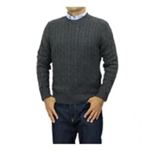 Polo Ralph Lauren Cuello Redondo Algodón Tejido con Cable Suéter con Poni - Gris Brezo - - Imagen 1 de 2