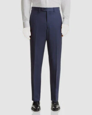 $305 Bloomingdales Mens Classic Fit Wool Trousers Blue Pants 33W *DAMAGED* - Image 1 of 4