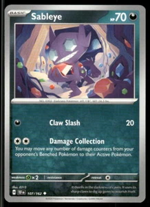 SV05: Temporal Forces #107/162 Sableye - Picture 1 of 2