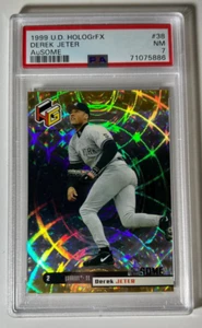 1999 Upper Deck HOLOGrFX AuSOME DEREK JETER #38 MLB Yankees PSA 8 NM-MT - Pop 9 - Picture 1 of 2
