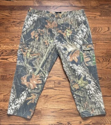 Calça Browning Mossy Oak tamanho 2XL camuflada bolsos de carga caça ao ar livre - Imagem 1 de 4