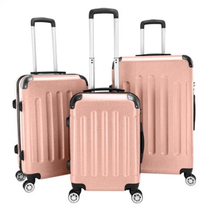 3 Piece 20" 24" 28" Luggage Sets Wheels Rolling Durable Spinner Trolley Suitcase - Picture 1 of 11