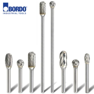 Tungsten Carbide Burr Bordo Cylindrical Ball Nose Ferrous or Non Ferrous - Picture 1 of 55