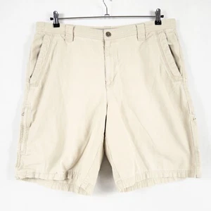 Columbia Mens 40 x 11 Omni-Shield Shorts Beige 100% Cotton Casual Distressed - Picture 1 of 9