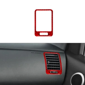 Cubierta de ventilación de aire del lado del pasajero de fibra de carbono para Toyota Tacoma 2012-2015 roja - Imagen 1 de 12