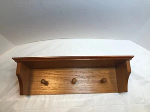 Estante de pared colgante vintage decoración hogar rústico campo madera primitiva 18" - Imagen 1 de 7