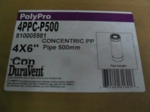 Duravent PolyPro 4PPC-P500 810005981 4" x 6 " x 19-1/4" Concentric PP Pipe 500mm - Bild 1 von 1