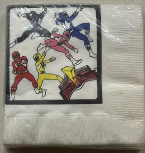 Mighty Morphin Power Rangers Napkins (Factory Sealed/ NM Aged) (1994) Offer #74 - Picture 1 of 2