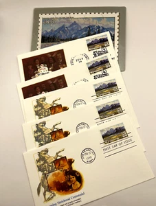 1990 Wyoming Centennial Puzzle & First Day Issue Envelopes – Statehood Collectib - Picture 1 of 8