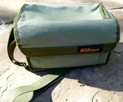 Nikon ME FG camera Case vintage Genuine OEM canvas green khaki  - Image 1 of 4