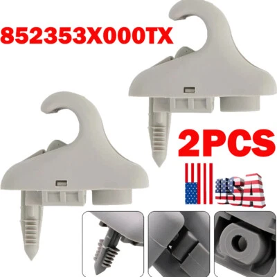 2 peças 852353x000tx para Hyundai Elantra suporte de viseira solar clipe gancho de retenção EUA - Imagem 1 de 4