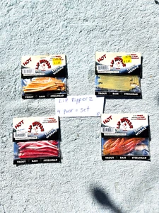 Lip Ripperz Mini - Trout worms - HOT Lip Ripperz -4 Packs - 4 pack mix set - Picture 1 of 1