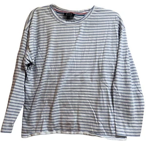 AYR Pale Lavender & White Striped Long Sleeve T-Shirt - Large - Picture 1 of 6