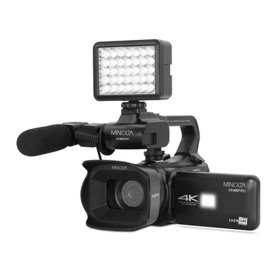 Minolta MN4KPRO 64MP 4K Ultra HD Autofocus Pro Camcorder Kit - Image 1 of 4