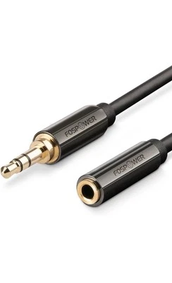 15 Feet 3.5 MM to 3.5 MM Female JACK PLUG STEREO EXTENSION CABLE, 24k Gold Plate - Image 1 of 4