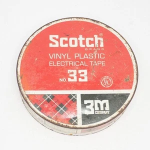 Scotch No. 33 Vinyl Plastic Electrical Tape Empty Advertising Tin Can - Picture 1 of 2