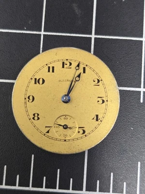 Reloj Conjunto Colgante Vintage Illinois 903 6/0s 15J Movimiento  Foto 1 de 4