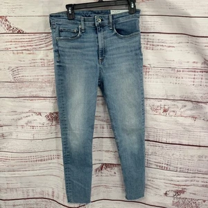 Jeans skinny donna Rag & Bone lavaggio chiaro vita alta alla caviglia taglia 30 denim - Foto 1 di 10