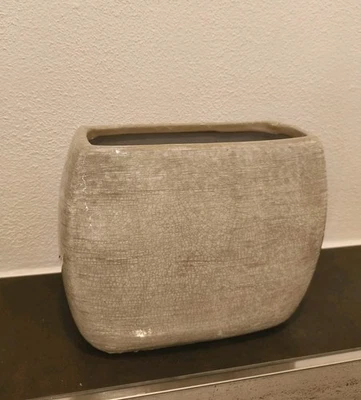 KERAMIK VASE VIANA MIT GLASUR  BEIGE  Moderne Vintage Optik  Blumen & Pflanzen  - Bild 1 von 4