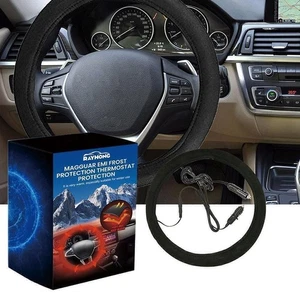 12V Auto Beheizte Lenkradabdeckung Rutschfeste Heizung Wärmer Universal - Bild 1 von 14