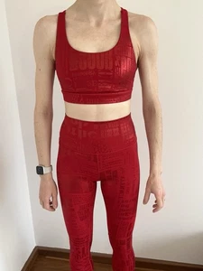 Lululemon 20YR Manifesto Red Set – Wunder Under High-Rise Tight 28" + Sports Bra - Bild 1 von 9