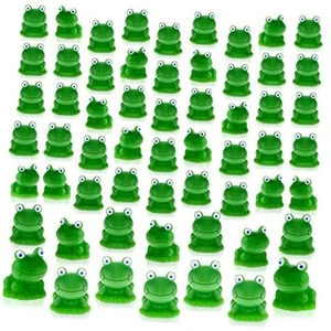 200 Mini Frog Figurines - Green Resin Miniature Frogs for Garden, Terrarium, - Picture 1 of 7