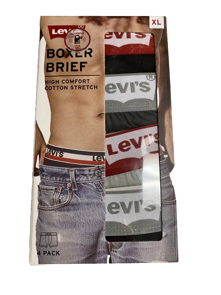 LEVI'S Large Men's 4 Pack S M L Or XL Comfort Cotton Stretch Boxer Briefs