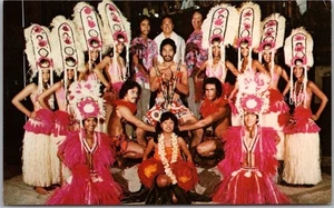 Lahaina, Maui Hawaii Werbepostkarte "Polynesian Productions" Hula Show - Bild 1 von 2