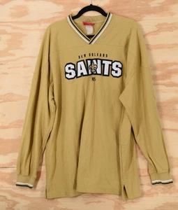 Vintage New Orleans Saints NFL bestickt Herren 2XL Langarm V-Ausschnitt Pullover - Bild 1 von 7