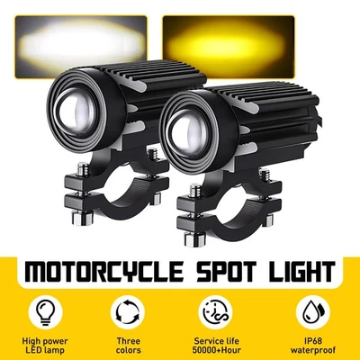 2X Foco LED Auxiliar Faro Motocicleta Hi-Lo Conducción Niebla 2 Modos Lámpara Foto 1 de 4