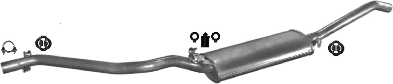 Silenciador trasero escape VW JETTA II BERLINA 1.1 1.3 1.6 1.6 D 1983-1991+ - Imagen 1 de 1