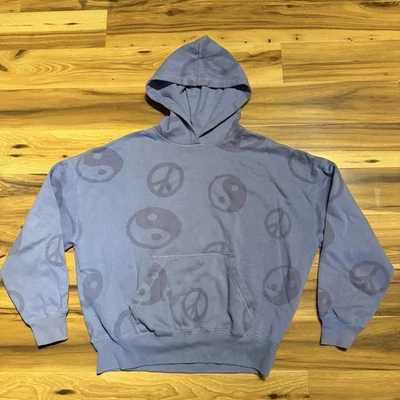 Sudadera con Capucha Pullover Pacsun Para Hombres Mediana Púrpura Pease Sign Yin Yang Foto 1 de 4