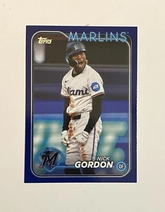 2024 Topps Update Nick Gordon US71 Royal Blue - Miami Marlins - Picture 1 of 2