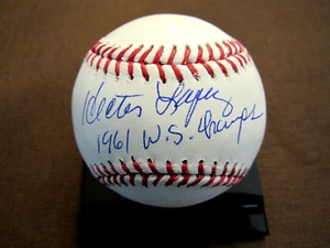HECTOR LOPEZ 1961 WS CHAMPS NEW YORK YANKEES SIGNED AUTO OML BASEBALL STEINER - Picture 1 of 3
