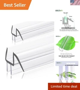 2-Pack Ultra Clear Shower Door Bottom Seal 5/16'' X 39'', Polycarbonate Frame... - Picture 1 of 8