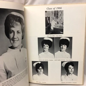 Vintage 1966 White Dignity Nursing Class Elyria Memorial Hospital Book - Picture 1 of 19