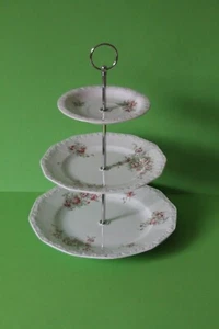 Three Tier Etagere Plates Rosenthal Classic Rose Maria Almond Blossom 122337 - Picture 1 of 1